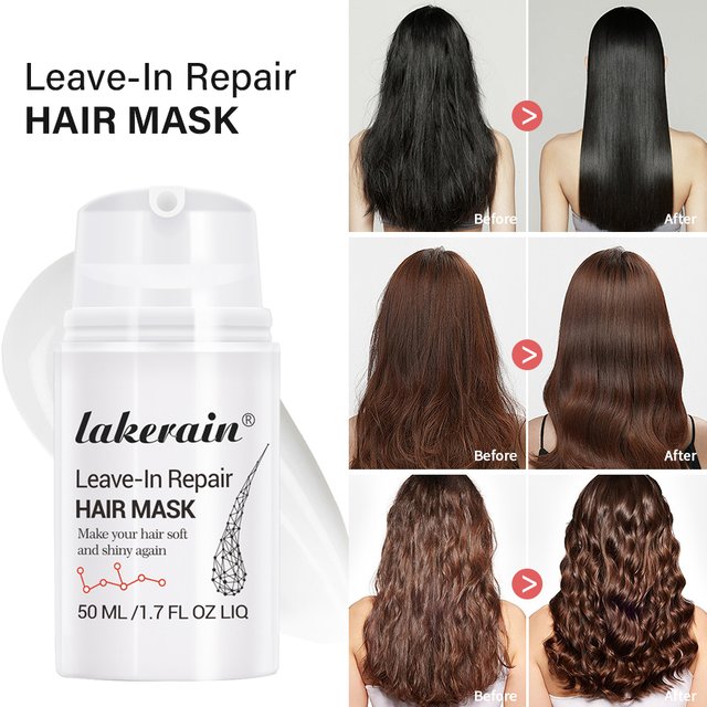 Leave-In Molecular Repair Hair Mask Damage Restore Soft Hair Deep Repair Keratin & Scalp Treatment Hair Care Condition