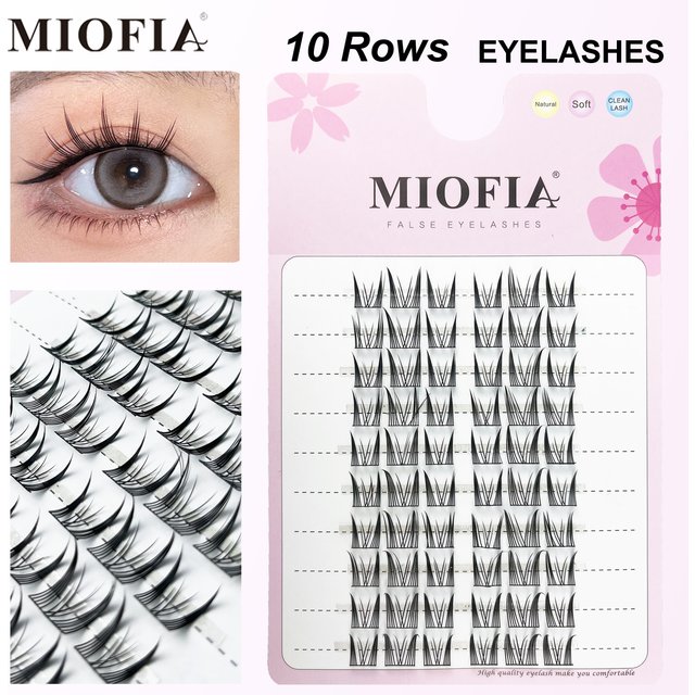 MIOFIA Manga False Eyelashes Korean Style Individual Lashes Cluster Soft and Light Anime Eyelashes DIY Eyelash Extension Makeup