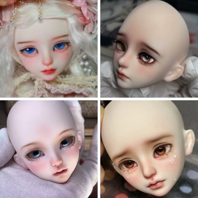 1/4 MSD BJD Doll Practice Head Without Makeup Face Boy Girl Doll Accessories PVC Vinyl LUYUN