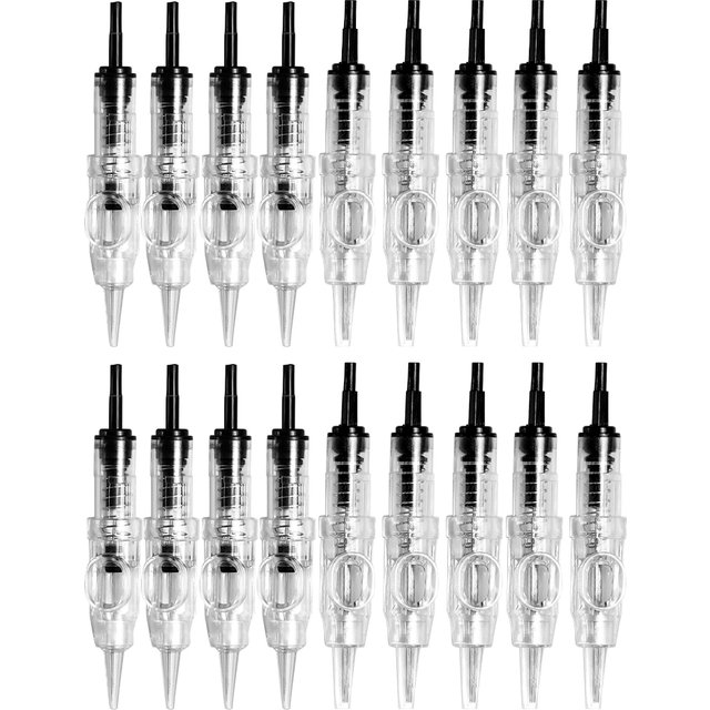 10/20/50/100Pcs Sterile Lips Tattoo Cartridge Needles Eyebrow Tattoo for Permanent Makeup Pen Lip Machine 1RL/2RL/3RL/5RL/7RL/3F