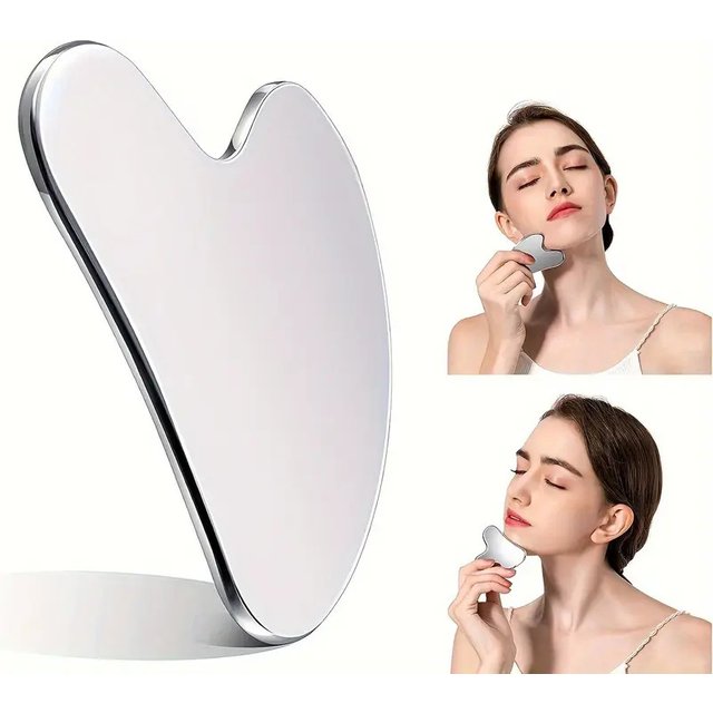 Stainless Steel Gua Sha Scraper Massager For Face Neck Body Guasha Massage Tool Facial Skin Care Guasha Board Face Massager