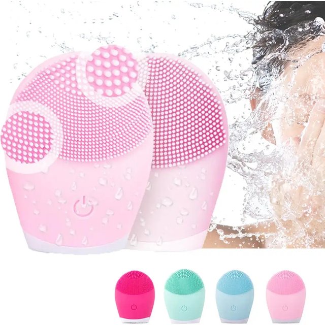 Electric Silicone Facial Cleanser Massager Skincare Massage Tool Beauty Machine Vibration Cleaning Of Pores Self Provided Batter