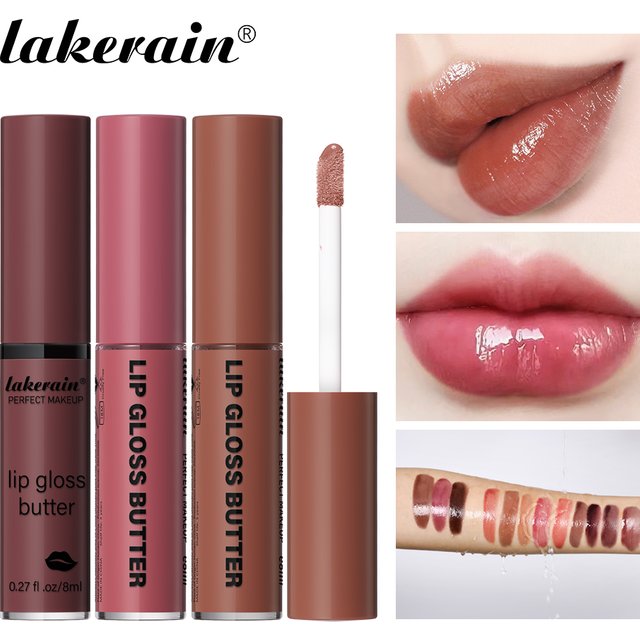 Butter Non-stick Cup Gloss Lip Gloss Moisturizing Mirror Lip Gloss Lasting Color Lip glaze Dye Lip Liquid Makeup for women 8ml