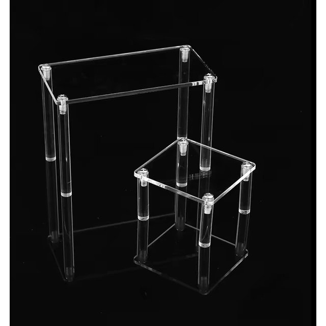 Présentoir en acrylique transparent monocouche de 5/10/15/20cm de haut, présentoir de sac à main, support de stockage de parfum et de jouets, porte-bijoux