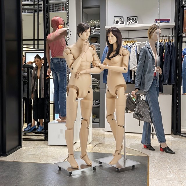 High-end Multi-function Realistic Makeup Skin Movable Joints Mannequin Fiberglass Flexible Fully Articulated Mannequins