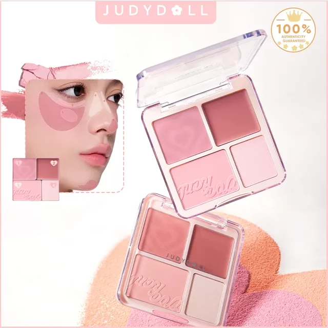 Judydoll 2-in-1 Blush & Highlighter Palette-Blush Cream, Radiant Matte Highlighter, Versatile Palette, Gift for Friends, Date