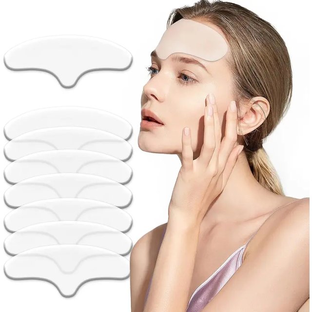 1/6Pc Silicone Forehead Wrinkle Patches Reusable Anti Wrinkle Facial Pads for Smoothing Forehead Wrinkles & Fine Lines Overnight