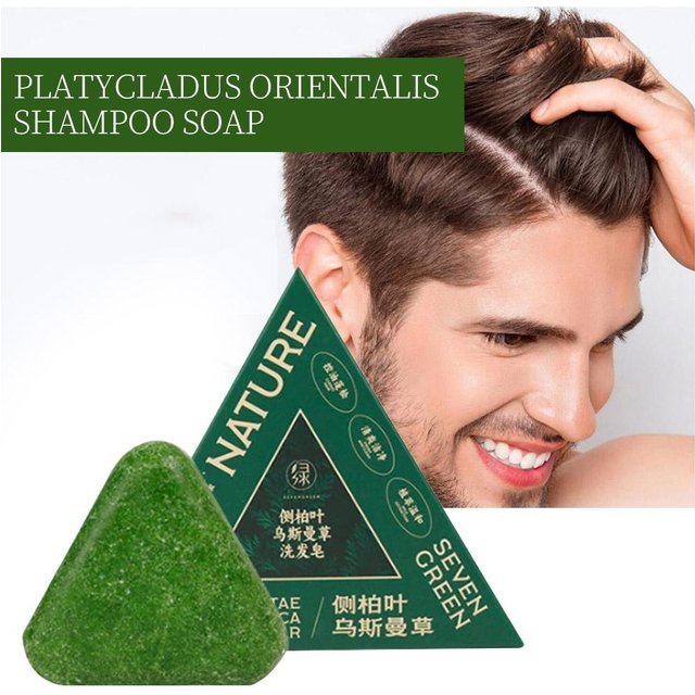Platycladi Usman – shampoing fait à la main, savon Polygonum multiflorum, anti-élimination des cheveux solides, huile nourrissante pour le contrôle des cheveux, Original