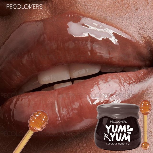 1PC Honey Pot Lipstick Can Moisturize Lips for A Long Time and Can Be Applied Repeatedly To Nourish Lips and Make Up Lips