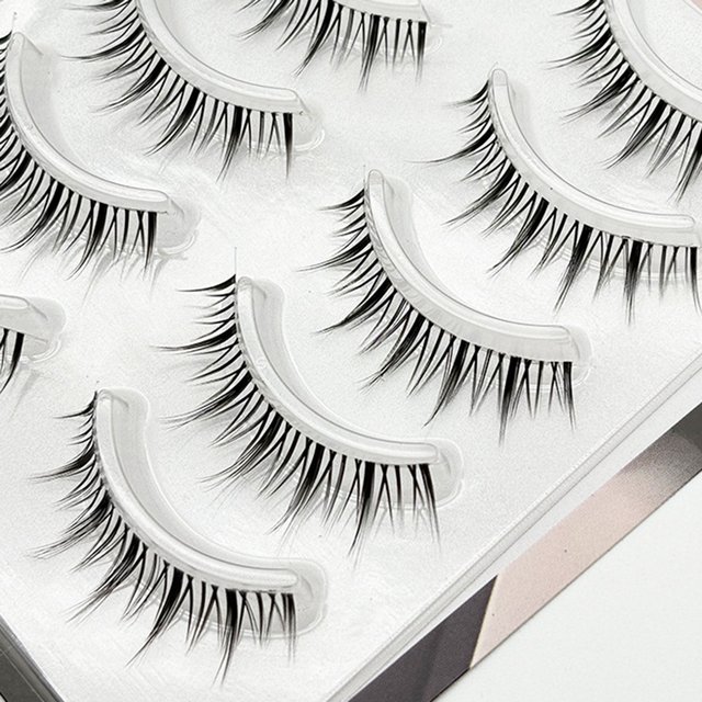 Full Strips lashes Transparent Band False Eyelashes Strong Support Natural Double Eyelid Daily fake eyelash cosplay makeup