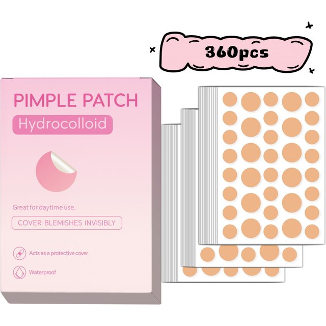 360 pieces of multi-color star acne patches, facial acne patches, concealer acne patches, and pimples patches, ultra-thin and b
