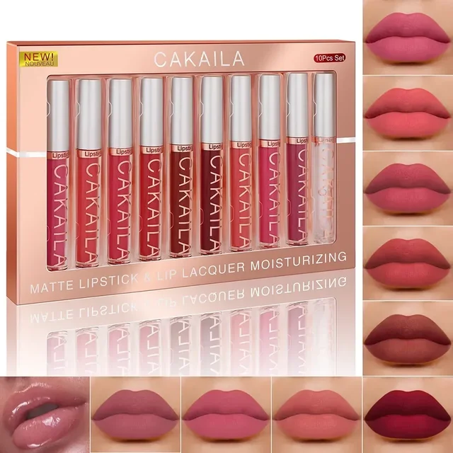 3-12 PCS Matte Lipstick Set Lip Gloss Sets Non Stick Cup Stain Makeup Beauty for women Waterproof Long lasting Cosmetics