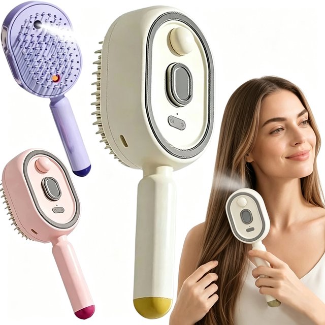 Multifunctional Massage Comb,Electric Spray Airbag Scalp Massager Comb,Self-Cleaning Essential Oil Hair Care Comb,Gift for women