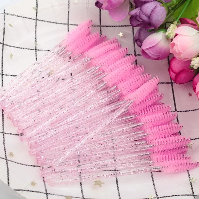 5/50 Pcs False Eye Lashes Extension Tools Eyebrow Eyelash Brushes Brush Mascara Wands Applicator Spoolers Lashes Cosmetic Tool