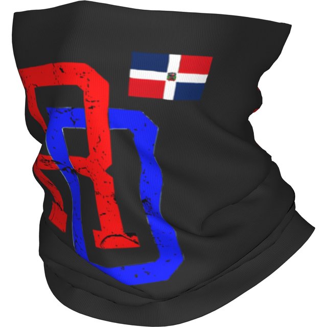 Dominican Republic Flag Balaclava Hiking Camping Face Masks Male Vintage Windproof Bicycle Mask Seamless Soft Scarf Bandana