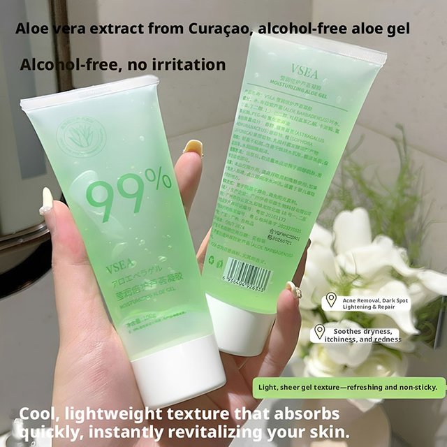 Moisturizing Aloe Gel For Face,Sensitive Skin Aloe Vera Watery Gel,99% Aloe Vera Gel Naturally Hydrating For Soothing Skincare