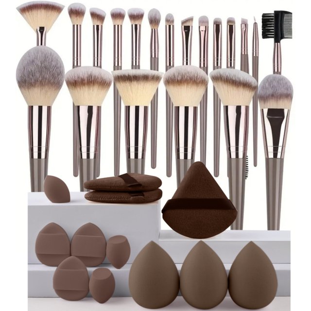 Ensemble de pinceaux de maquillage, ombre à paupières, fond de teint, Blush, surligneur, correcteur,