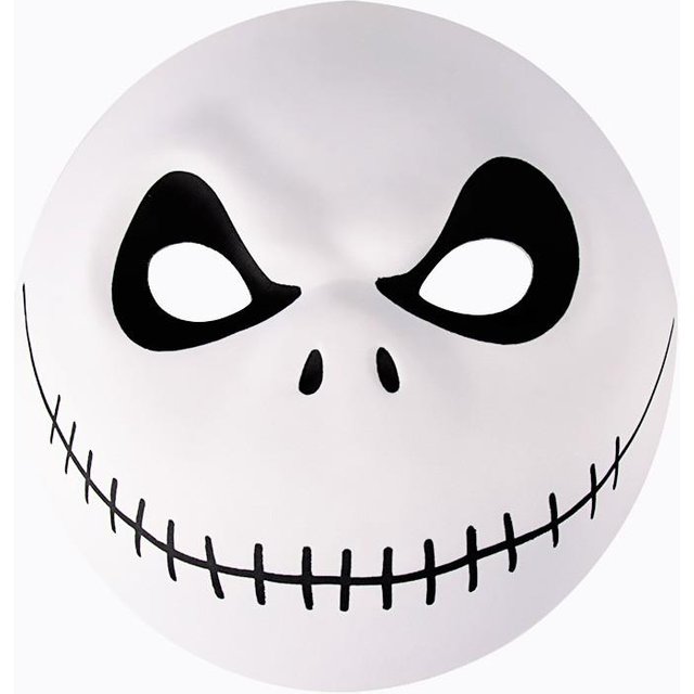 White EVA Smiling Skull Full Face Mask, Lightweight Elastic Strap Costume Mask for Halloween Christmas Party & Stage Performance