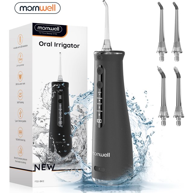 Mornwell F32 Water Floss Oral Teeth Whitening Home Appliance Sonic Water Flosser 260ML Tank Teeth Cleaner Oral Water Jet