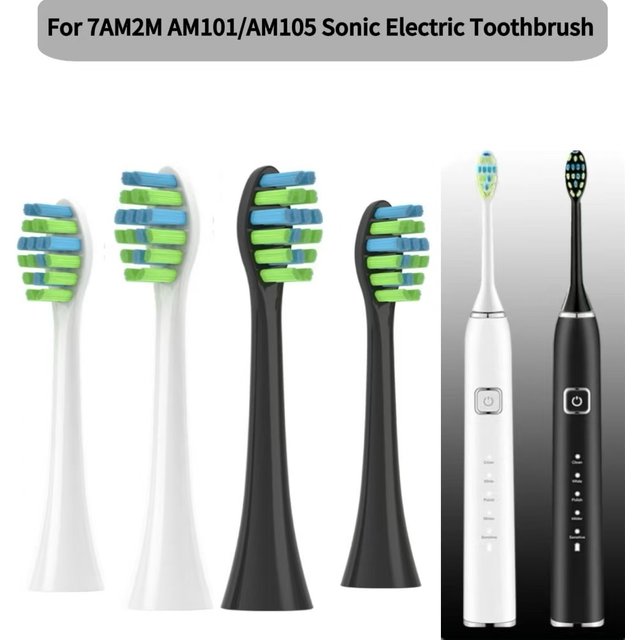 Replacement Brush Heads For 7AM2M AM100/AM101/AM105/AM111 Sonic Electric Toothbrush Vacuum Soft DuPont Bristle Nozzles,4/8/16PCS