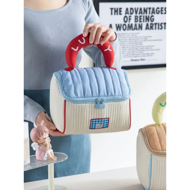 268--Women’s New Large-Capacity Compartmentalized Waterproof Portable Travel Storage Bag, House-Shaped Makeup Bag with Handle
