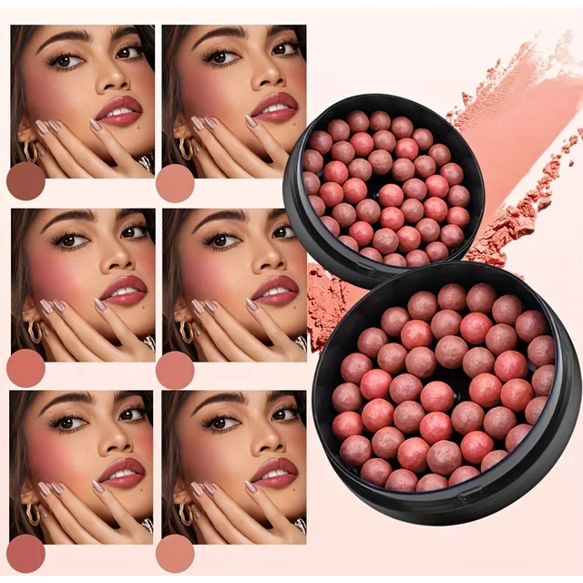 2 PCS Matte Face Blusher Natural Cheek Tint Soft Makeup Contouring Female Blush Powder Brightens Face Cosmetic