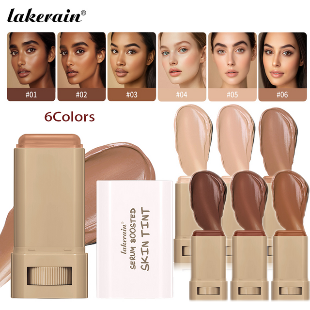Skin Tint Stick Waterproof Nourishing Solid Tinted Serum Foundation Skin Tint Balm Face Tinted Face Contour Stick Makeup