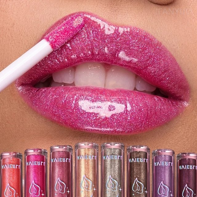 8 Colors Glitter Shimmer Lip Gloss Moisturizing Long Lasting Diamond Liquid Lipstick Pearl Shine Sexy Plumping Lip Glaze Makeup