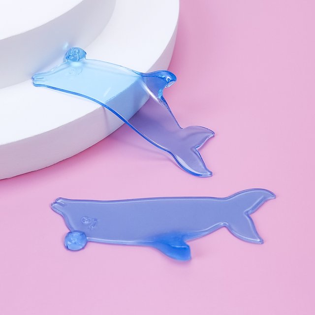 Libeauty 1 Pair Dolphin Shape Reusable Silicone Eyelash Perm Lash Rod Shield Lash Softening Pads Eyelash Curler Makeup Tools