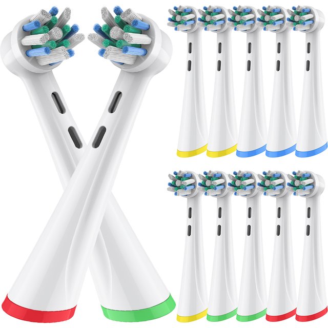 4/8/12 Replacement Brush Heads Compatible with Oral B iO 2 3 4 5 6 7 8 9 10 Electric Toothbrush, Toothbrush Head for Cross Clean