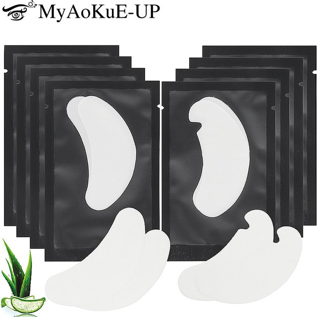 50 Pairs Gel Eye Patches Eyelash Extension Under Eye Pads Makeup Lashes Patch Tip Stickers Pads For Eyelashes Extension Supplies