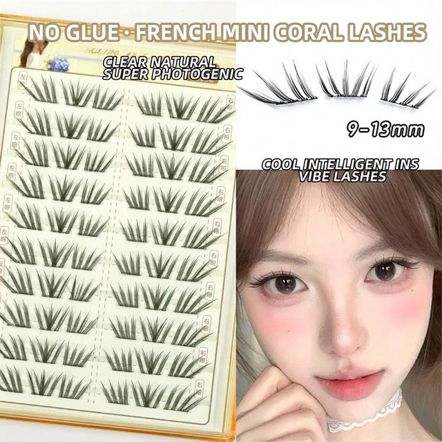 French Soft Lightweight False Eyelashes Natural Look Segmented Design Flying Fluffy False Lashes for women Eye Lash Makeup