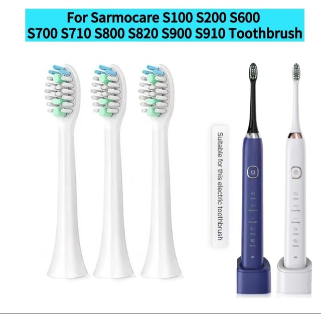Sarmocare S100 S200 S300 S600 S700 S710 S800 S820 S900 S910 Toothbrush Heads Ultrasonic Sonic Electric Toothbrush Heads,2-16pcs