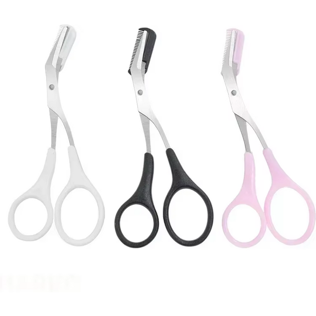 Eyebrow Trimmer Scissor Beauty Products for women Eyebrow Scissors with Comb Stainless Steel Makeup Tools Beauty Scissors