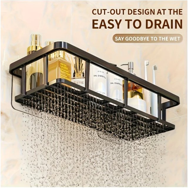 Bathroom Shelf Kitchen Storage Organizer Plastic Shampoo Rack Shower Shelf Bathroom Accessories No Drill Shelf
