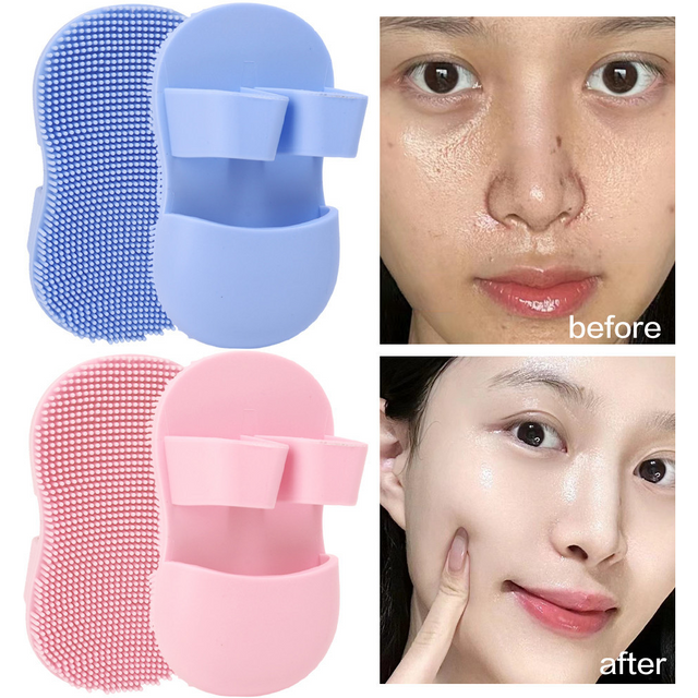 Silicone Face Scrubber Brush Deep Pore Facial Cleaning Exfoliating Tool With Finger Glove Pads Remove Dead Skincare Accessories