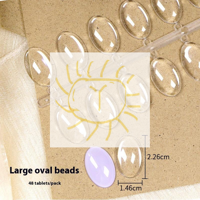 48/120Pcs Elliptical Shaped Clear Glass Nail Polish Color Card Manicure Color Display Tips Fake Color Chart Showing Shelf