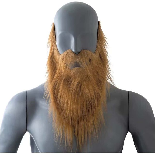Halloween Fake Bushy Beard Funny Brown Facial Hair for Disguise Game Dance Party Role Play Cosplay