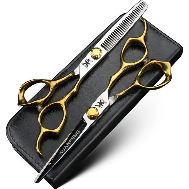 Ciseaux de coiffure XUANFENG à manche en écailles de poisson de 6 pouces, outils de coiffure pour salon de coiffure, ciseaux de coupe et ciseaux à effiler