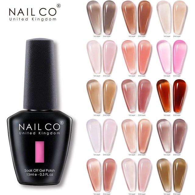 NAILCO 15ml Gel Nail Polish Translucent Hybrid Nail Gel Transparent Manicure Semi-permanent Enamels Varnish For UV Nail Supplies