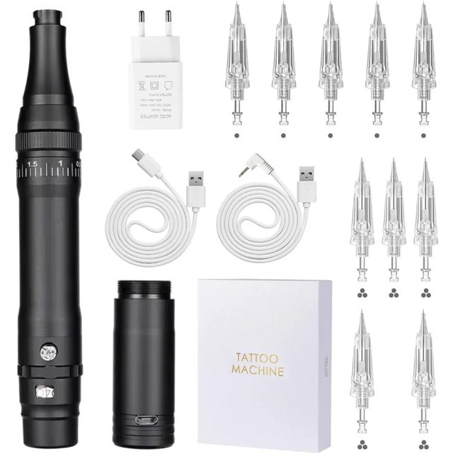PMU Wireless Machine Rotary Tattoo Pen Gun Kit Permanent Makeup for Eyebrows Microblading Eyeliner Lip Microshading Professional