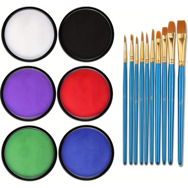 30G Water Solubility Monochromatic Body Paint Black And White Makeup Face Paint Halloween Party Waterproof Makeup Body Painting