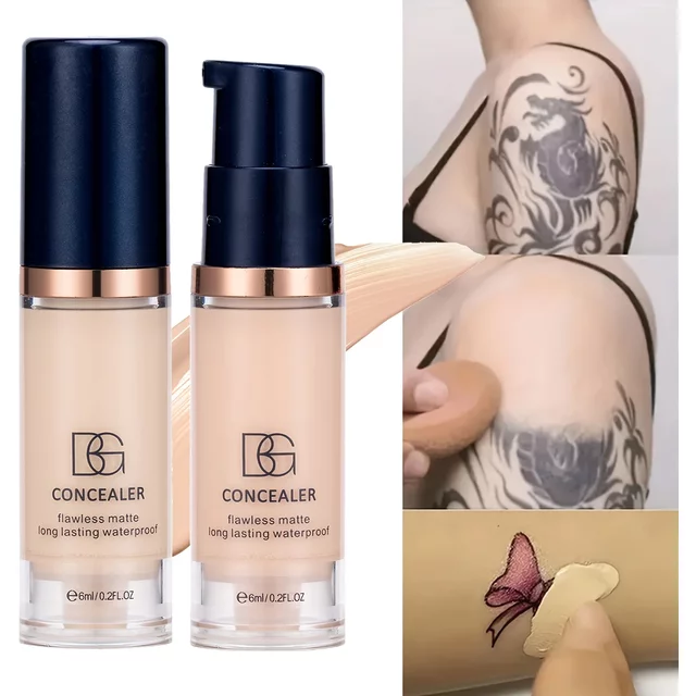 Mini Matte Concealer Full Coverage Liquid Foundation Long-Lasting Waterproof Suitable for All Skin Types Multi-Tone Coverage