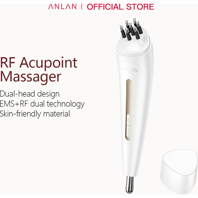 ANLAN RF Acupoint Massager Dual-head Dual-mode Design EMS Relieves Fatigue RF+EMS Skin Firming Face Skincare Beauty Device