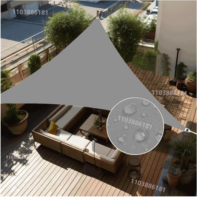 Multi-size Triangle Sun Shade Sail Waterproof Outdoor Garden Patio Party Sunscreen Awing Sun Canopy For Beach Camping Pool