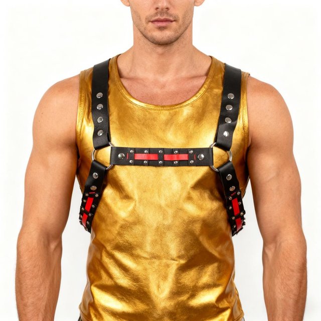Harnais de poitrine Punk en simili cuir pour hommes, pour Costume de mascarade Rave Clubwear