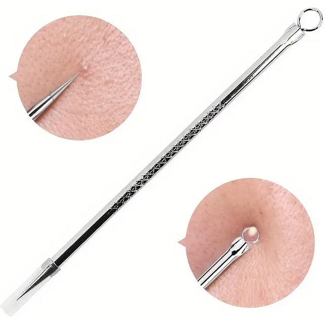 1PC Stainless Steel Blackhead And Acne Blemish Extractor Skin Care Tool for Pore Cleaning Face Care Removal Needle Set