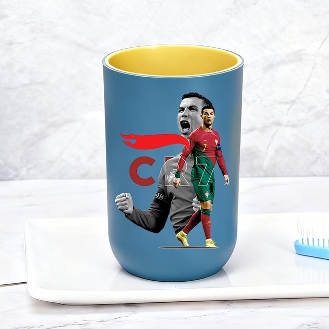 CR7 Toothbrush Cups Anime Football Star Ronaldos Plastic Mouthwash Cup Casual Bathroom Tooth Glass Water Cups Boys Girls Gift