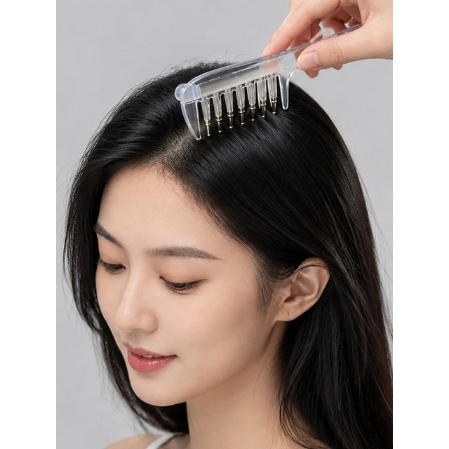 Hair Essential Oil Applicator Comb Roller Ball Liquid Guide Comb Scalp Massage Hair Root Oil Apply Dispensing Comb Hair Care
