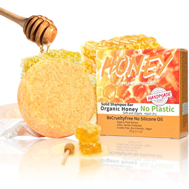 J+60g Soap Honey Solid Shampoo Bar Soap Natural Organic Vegan Glycerin Soap